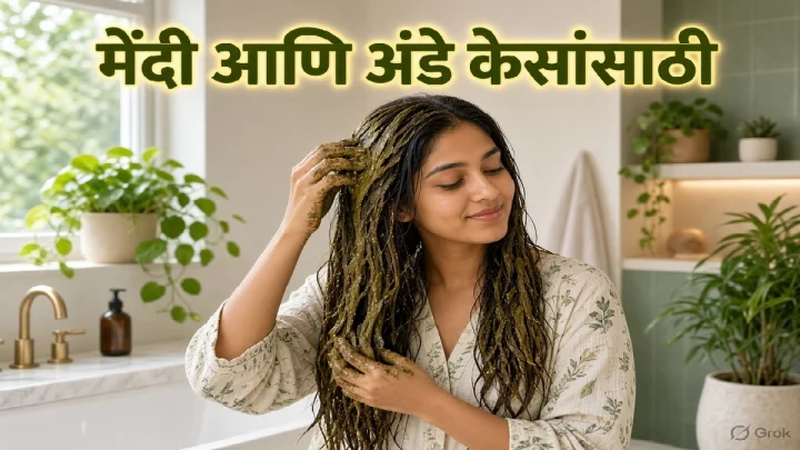 मेंदीमध्ये अंडे मिसळून केसांना लावा; केस होतील मऊ, चमकदार आणि मजबूत, जाणून घ्या फायदे!