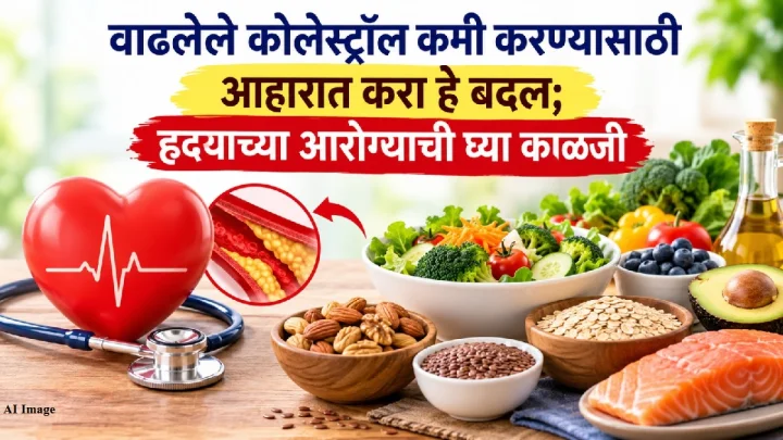 वाढलेले कोलेस्ट्रॉल कमी करण्यासाठी आहारात करा हे बदल; हृदयाच्या आरोग्याची घ्या काळजी