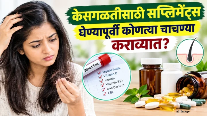 केस गळतीसाठी सप्लिमेंट्स घेण्यापूर्वी कोणत्या चाचण्या कराव्यात