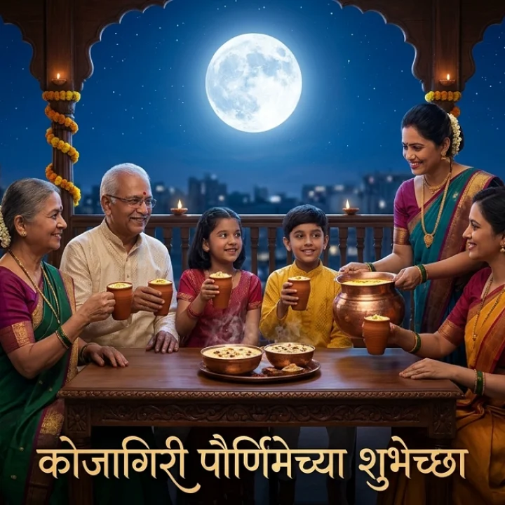 Kojagiri Purnima 2026 Wishes in Marathi