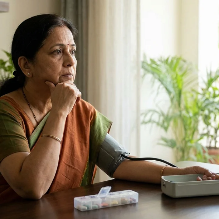 Why does the risk of heart conditions such as heart attacks and high blood pressure increase after menopause