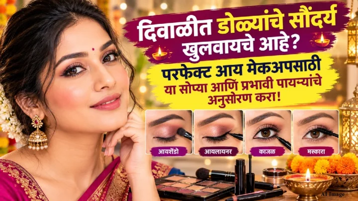 दिवाळीत डोळे दिसतील अधिक सुंदर! परफेक्ट आय मेकअप करण्याची सोपी पद्धत जाणून घ्या