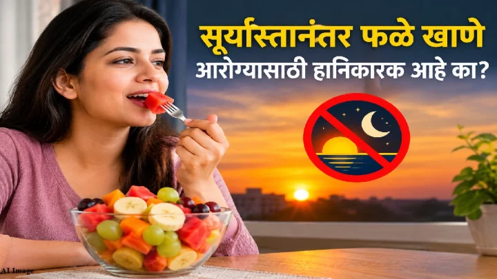 सूर्यास्तानंतर फळे खाणे आरोग्यासाठी हानिकारक आहे का? जाणून घ्या तज्ज्ञांचे मत आणि योग्य वेळ