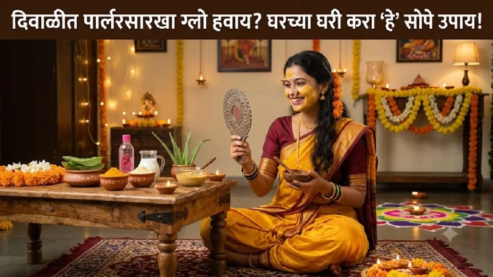 दिवाळीत त्वचेला हवा पार्लरसारखा ग्लो? घरच्याघरी करा हा सोपा उपाय, चेहऱ्यावर येईल नैसर्गिक चमक!