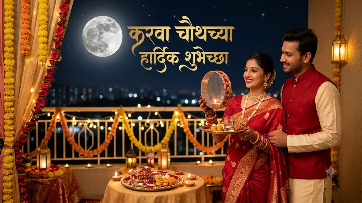 Karwa Chauth 2026 Wishes in Marathi करवा चौथच्या शुभेच्छा Karwa Chauth 2026 Wishes in Marathi करवा चौथच्या शुभेच्छा
