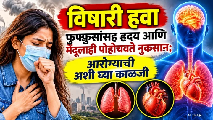 विषारी हवा फुफ्फुसांसह हृदय आणि मेंदूलाही पोहोचवते नुकसान; आरोग्याची अशी घ्या काळजी!