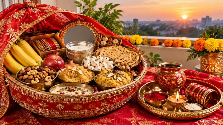 करवा चौथच्या 'सरगी'मध्ये  समाविष्ट असलेले मुख्य ५ घटक आणि त्यांचे महत्त्व