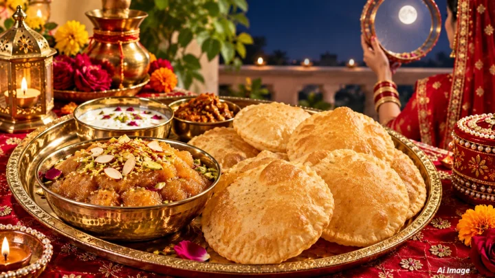 करवा चौथ विशेष: नैवेद्याचा शाही बेत – रसाळ हलवा आणि गरमागरम पुरी!
