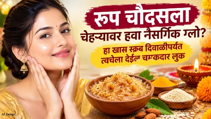 रूप चौदसला चेहऱ्यावर हवा नैसर्गिक ग्लो? हा खास स्क्रब दिवाळीपर्यंत त्वचेला देईल चमकदार लुक