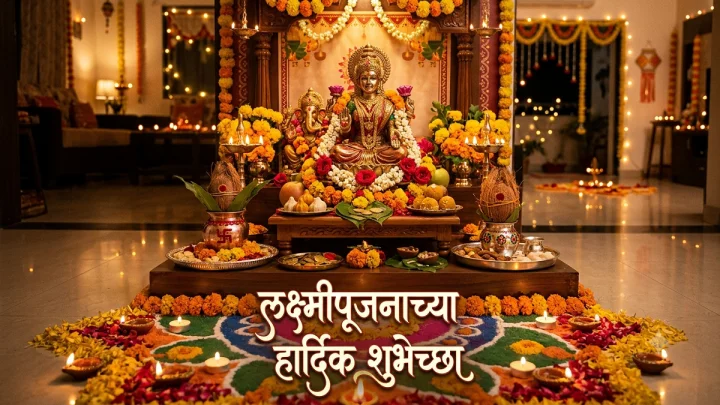 Lakshmi Pujan 2026 Wishes in Marathi लक्ष्मी पूजन शुभेच्छा संदेश