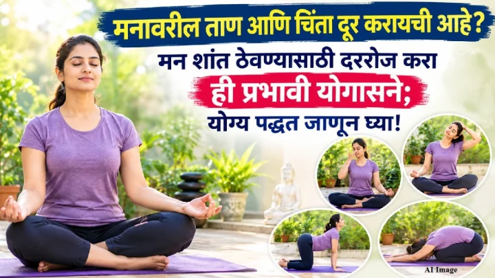 मनावरील ताण आणि चिंता दूर करायची आहे? मन शांत ठेवण्यासाठी दररोज करा ही प्रभावी योगासने; योग्य पद्धत जाणून घ्या!