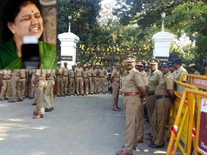 ஆளுநரை மிரட்டும் சசிகலா: ஆளுநர் மாளிகையில் பலத்த போலீஸ் குவிப்பு!