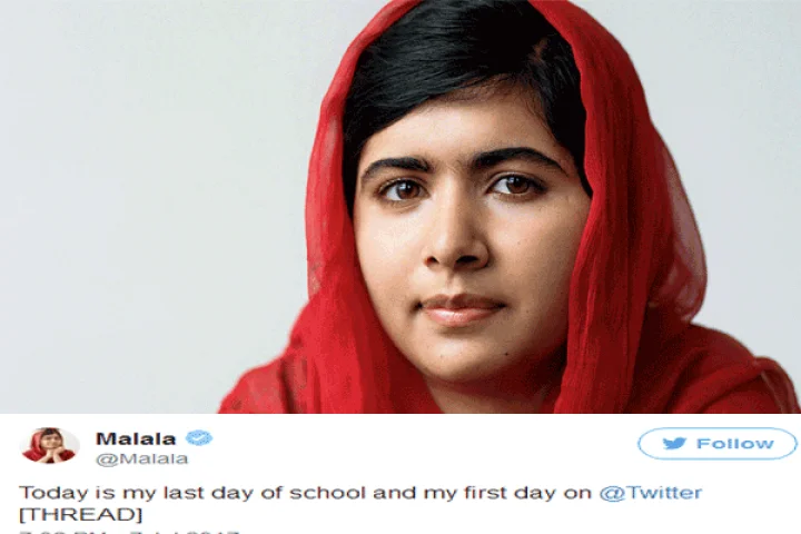 பாகிஸ்தான் மலாலா: பள்ளிக்கு இறுதிநாள், டுவிட்டருக்கு முதல் நாள்