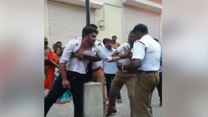 Police attack