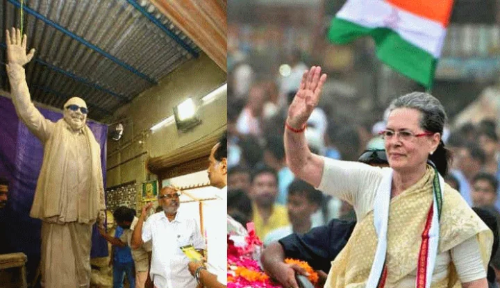 கருணாநிதியின் சிலையை திறந்தார் சோனியா!