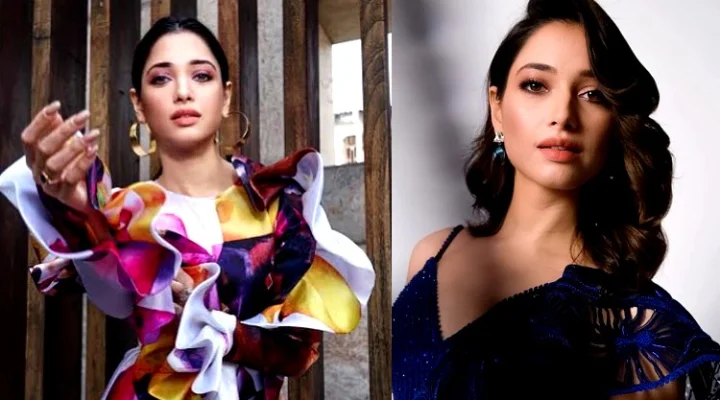 மஞ்சள் நிற உடையில் மஜா போஸ் கொடுத்த  தமன்னா!