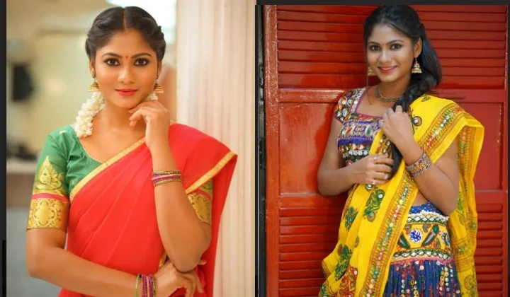 பாவடை தாவணியில் போட்டோ ஷூட் நடத்திய ஸ்ருதி ரெட்டி !