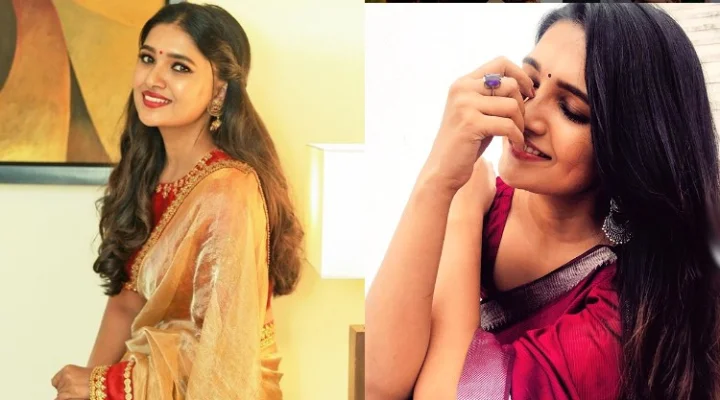 பேக்லெஸ் ப்ளவுஸ்...சேலையில் இப்படி ஒரு கவர்ச்சியா - டாப் நடிகைகளுக்கே டஃப்  கொடுக்கும் வாணி போஜன்!