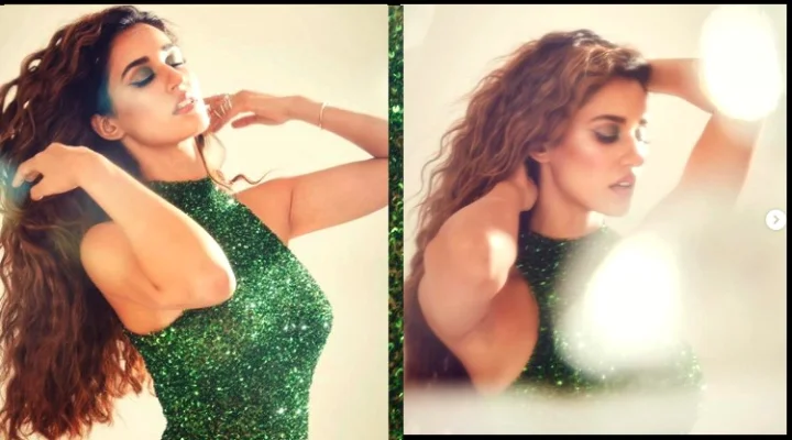 க்ளிட்டர் உடையில் கிளு கிளுப்பான போட்டோ ஷூட் நடத்திய திஷா பதானி!