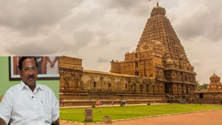 தஞ்சைப் பெரிய கோயில் குடமுழுக்கு – சர்ச்சையைக் கிளப்பிய அமைச்சர் !