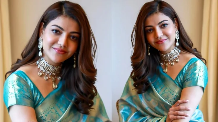 என் இனிய பொன் நிலாவே....மணப்பெண் உடையில் மங்களகரமான காஜல் அகர்வால்!