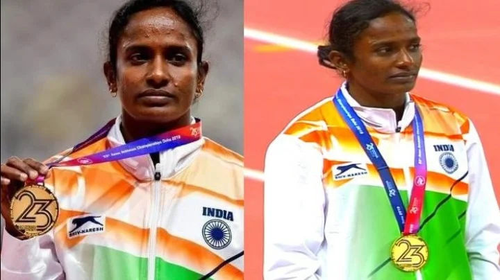 தமிழகத்தின் தங்க மங்கையின் தங்கம் பறிப்பு!!