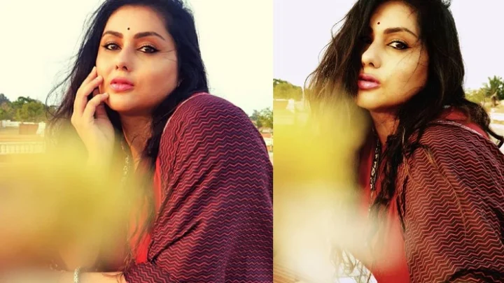 புசு புசு அழகில் மச்சான்ஸை மயக்கும் நமீதா... லேட்டஸ்ட் போட்டோஸ்!