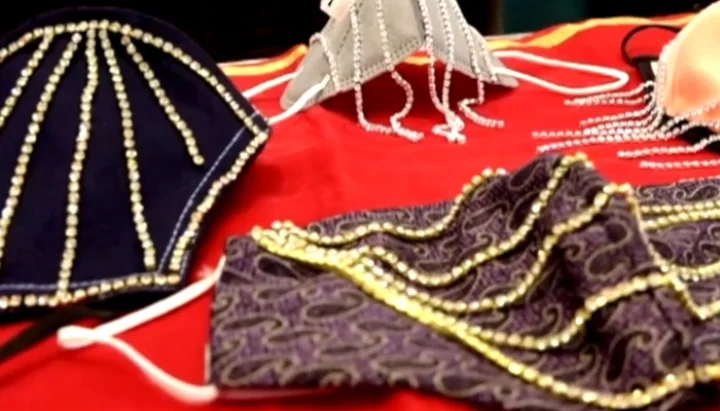 வைர முகக் கவசங்கள்: கொரோனாவுக்கு நடுவே குஜராத்தில் கேளிக்கை