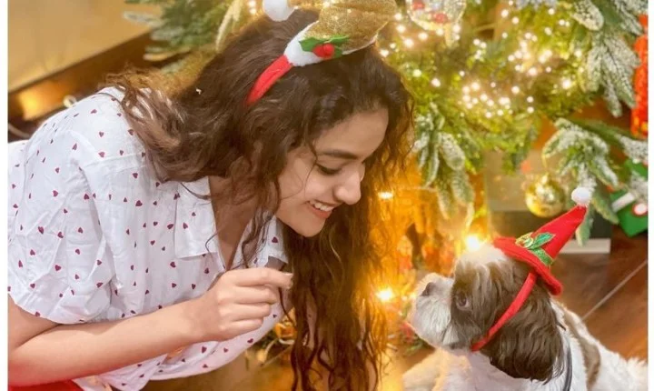 புட்ட பொம்மா லுக்கில் கீர்த்தியின் கிறிஸ்துமஸ் கொண்டாட்டம்!