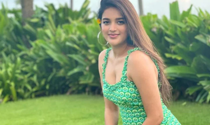 கார்டனில் அமர்ந்து கார்ஜியஸ் போட்டோ ஷூட் நடத்திய நிதி அகர்வால்!