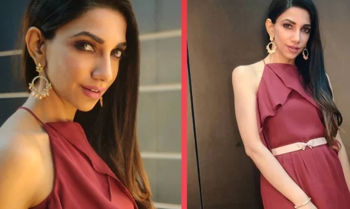 பார்ட்டி உடையில் பல விதமாய் போஸ் கொடுத்த விஜே பாவனா!