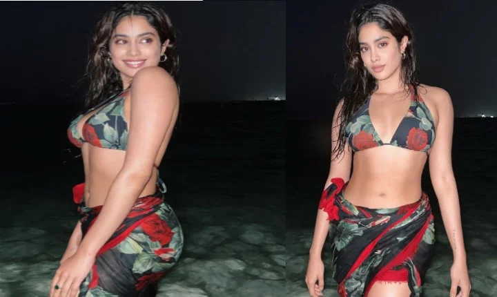 இருட்டில் இஷ்டப்படி காட்டிய ஜான்வி கபூர் - இது முரட்டுத்தனமால்ல இருக்கு!