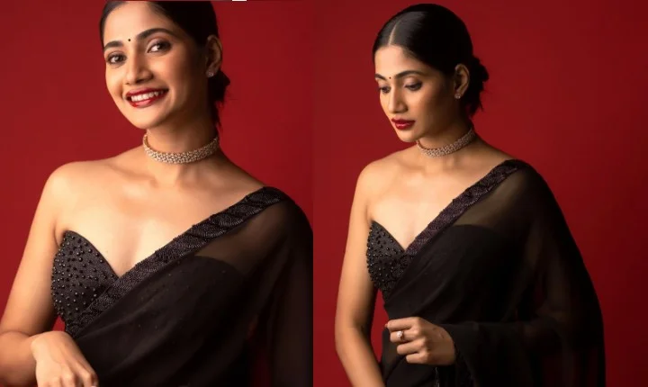 கருப்பு சேலையில் கவர்ச்சி லாஸ்லியா - லேட்டஸ்ட் போட்டோஸ்!