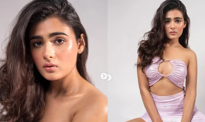 நடுவுல ஒரு ரவுண்ட் நச்சுன்னு  ரெண்டு எட்டி பார்க்குது - ஷாலினி பாண்டே!