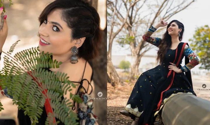 கருப்பு சுடிதாரில் குனிஞ்சி கும்முனு காட்டும் ஷெரின் - லேட்டஸ்ட் போட்டோஸ்!