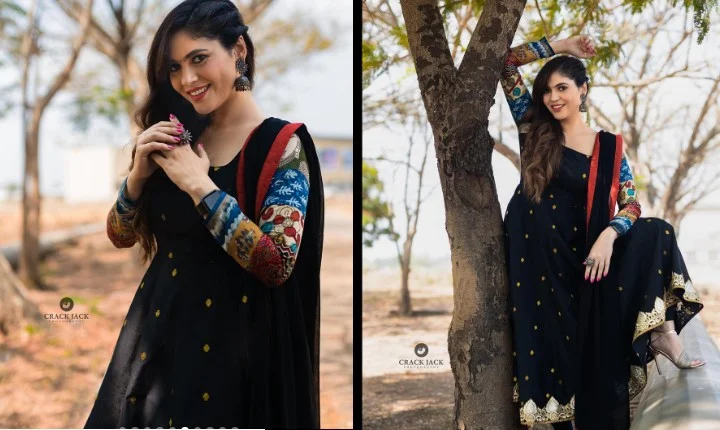 கருப்பு சுடிதாரில் குனிஞ்சி கும்முனு காட்டும் ஷெரின் - லேட்டஸ்ட் போட்டோஸ்!