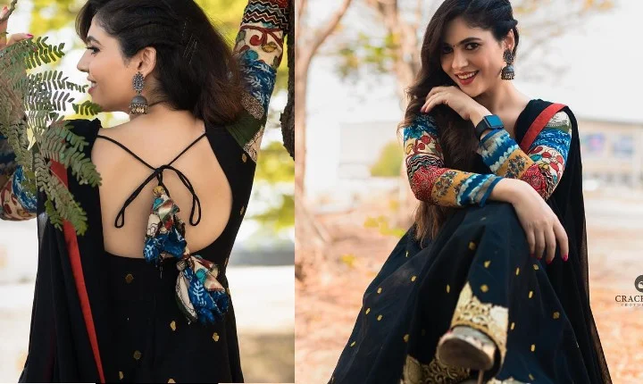 கருப்பு சுடிதாரில் குனிஞ்சி கும்முனு காட்டும் ஷெரின் - லேட்டஸ்ட் போட்டோஸ்!