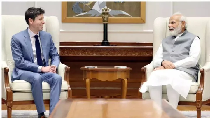 OPEN AI நிறுவனத்தின் சி.இ.ஓ. சாம் ஆல்ட்மன் பிரதமர் மோடியுடன் சந்திப்பு!