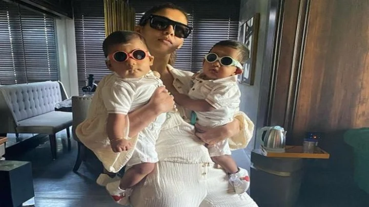 nayanthara with two Children