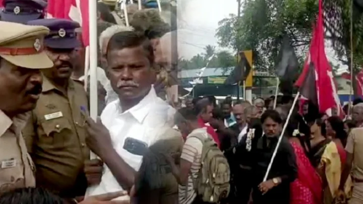 ஆளுநர் ஆர்.என்.ரவிக்கு எதிராக கருப்புக்கொடி போராட்டம்.. மதுரையில் பரபரப்பு..!