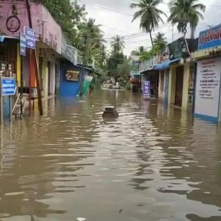 கொட்டி தீர்த்த கனமழை..! வீடுகளில் தண்ணீர் புகுந்ததால் மக்கள் அவதி..!! நெற்பயிர்கள் மூழ்கியதால் கதறும் விவசாயிகள்.!!!