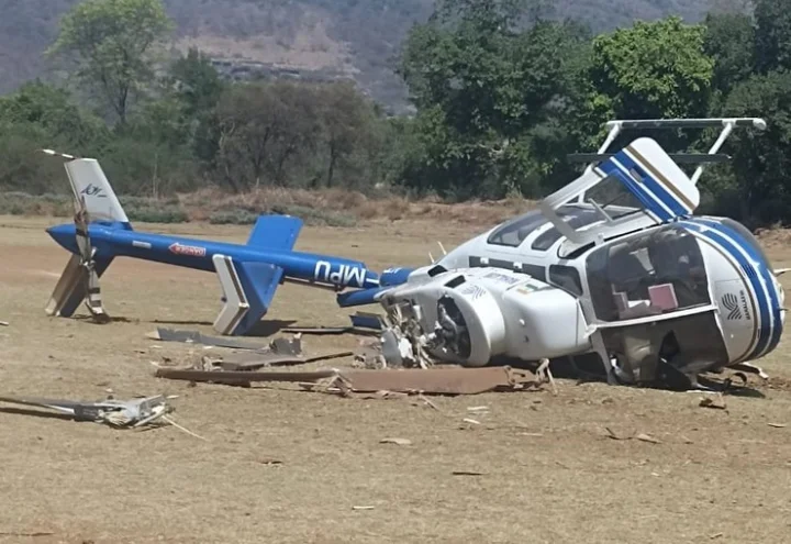 Helicopter crash in Maharashtra