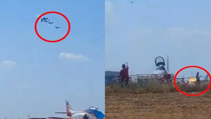 Planes crash