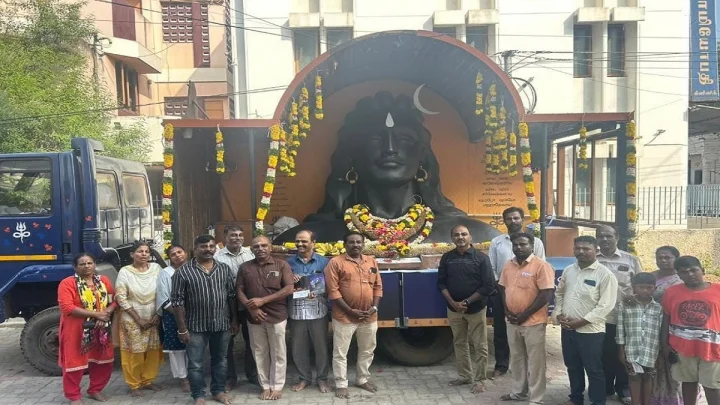 பாண்டிய நாட்டை வலம் வரும் ஆதியோகி ரத யாத்திரை!  மதுரையில் பாடல் பெற்ற சிவத்தலங்கள் வழியாக பயணம்