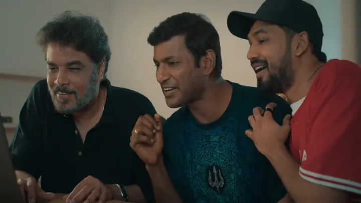 போடுங்க.. சீக்கிரம் போடுங்க.. விஷால், சுந்தர் சியை அவசரப்படுத்திய இசையமைப்பாளர்.. வைரல் வீடியோ..!