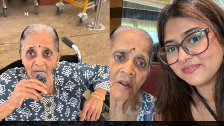 முதல்முறையாக விமானத்தில் பயணம் செய்த 85 வயது மூதாட்டி.. அழைத்து சென்ற பேத்தியின் வீடியோ வைரல்..
