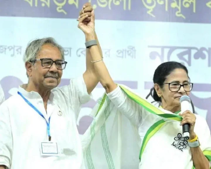 மம்தா பானர்ஜியின் கட்சி பெயர், சின்னத்தை முடக்கிய தேர்தல் ஆணையம்.. மே.வங்கத்தில் பரபரப்பு..