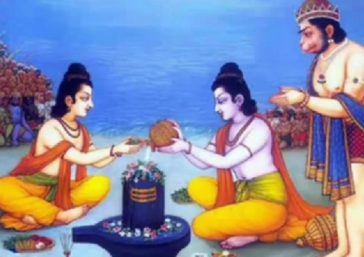Sri Rama navami puja with coconut oil