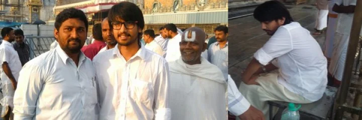 తిరుమల శ్రీవారి మహద్వారం వద్ద రాజ్‌తరుణ్‌ వాంతులు... కూర్చిండిపోయాడు...(ఫోటో)