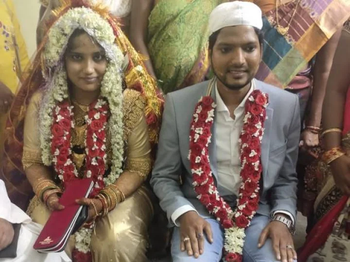 Newly married couple